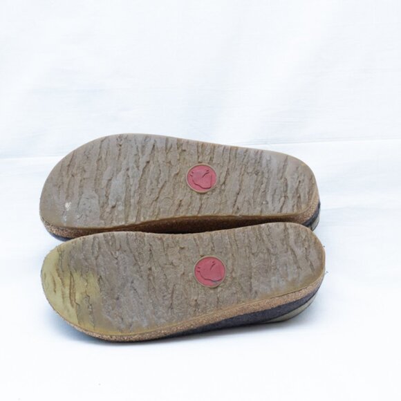 Haflinger Clogs Gray Felted Wool Grizzly Slippers Mules Slip On EU 39 US 8 Boho - Picture 10 of 10